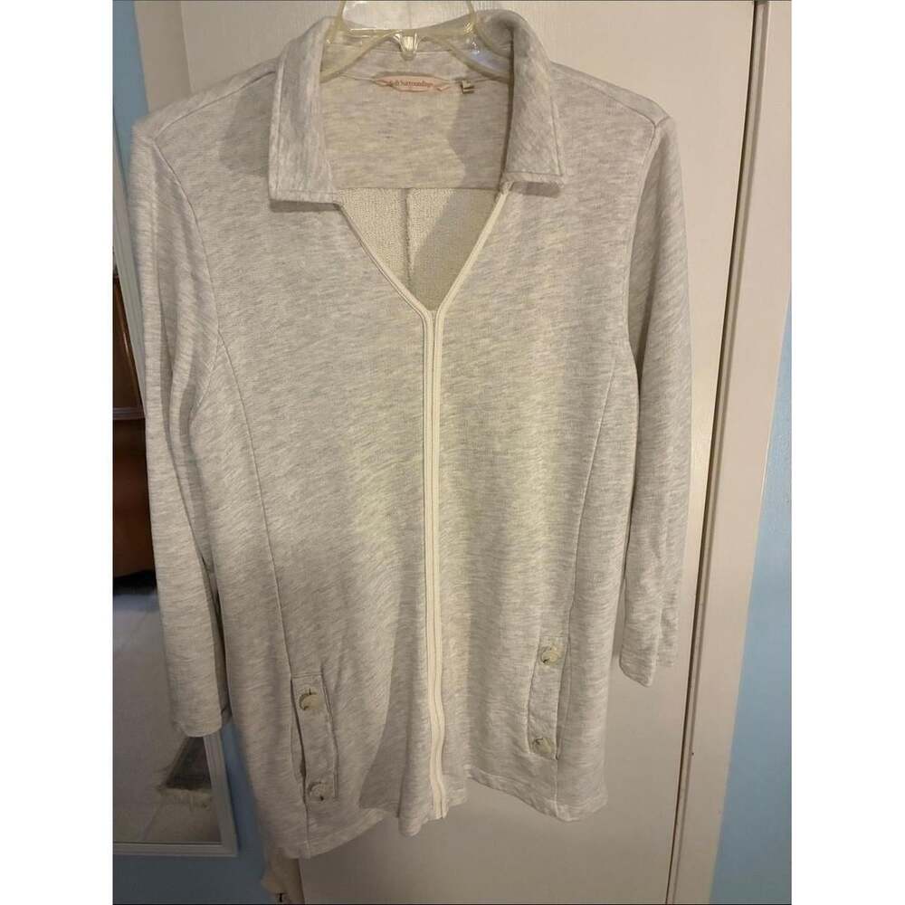 Soft Surroundings Women's Grey and White Cover-ups